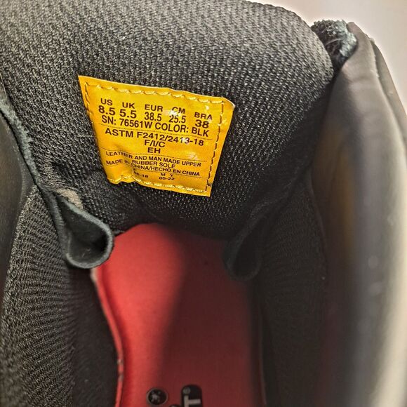 Skechers Women's 8.5W Workshire Peril Steel Toe Work Boot 76561W Black Leather - Picture 5 of 14